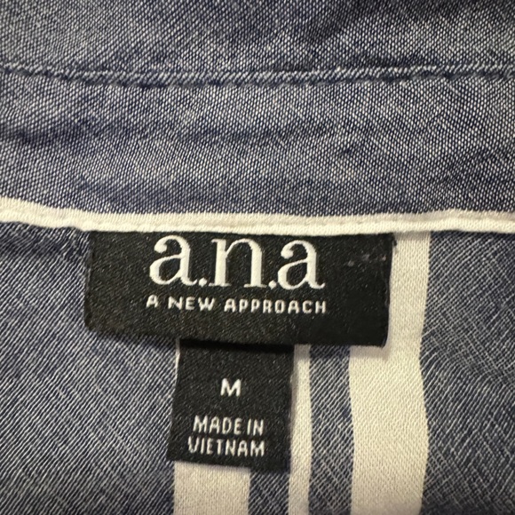 A.N.A Blue Striped Button-Up Shirt - Picture 3 of 6